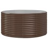 Jardinière surélevée Marron 140 x 140 x 68 cm Acier galvanisé 526061526061