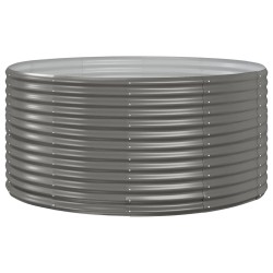 Lit surélevé de jardin Gris 140x140x68cm Acier galvanisé 526062526062