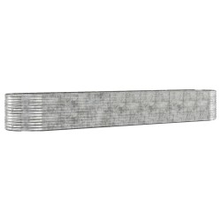 Lit surélevé de jardin Acier enduit de poudre Argenté 526064526064
