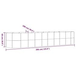 Lit surélevé de jardin Acier galvanisé Anthracite 526065526065