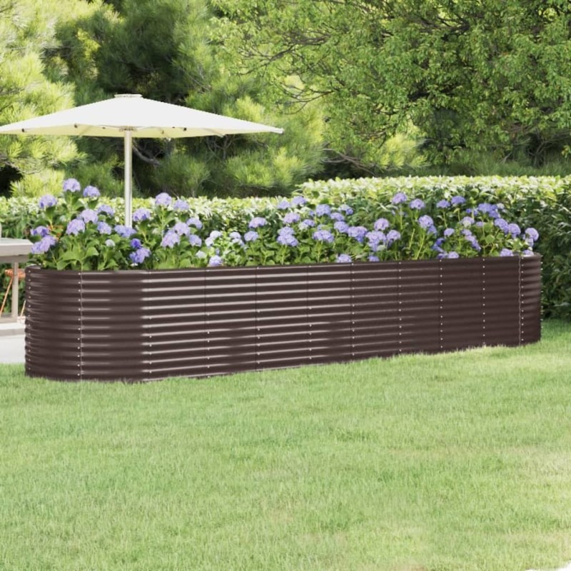 Lit surélevé de jardin Acier galvanisé marron 526066526066