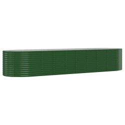 Lit surélevé de jardin Acier galvanisé 396x100x68cm Vert 526067526067