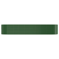 Lit surélevé de jardin Acier galvanisé 396x100x68cm Vert 526067526067