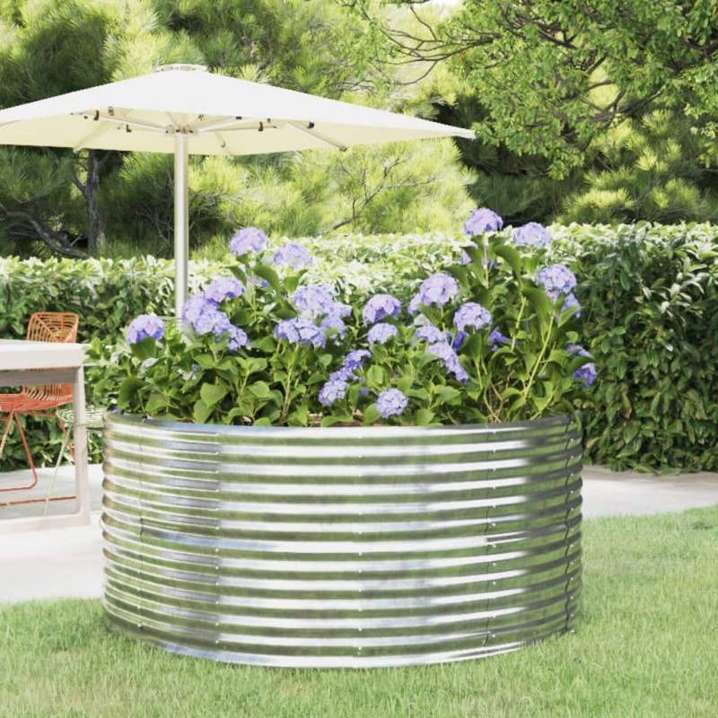 Lit surélevé de jardin Argenté Acier galvanisé 526070526070