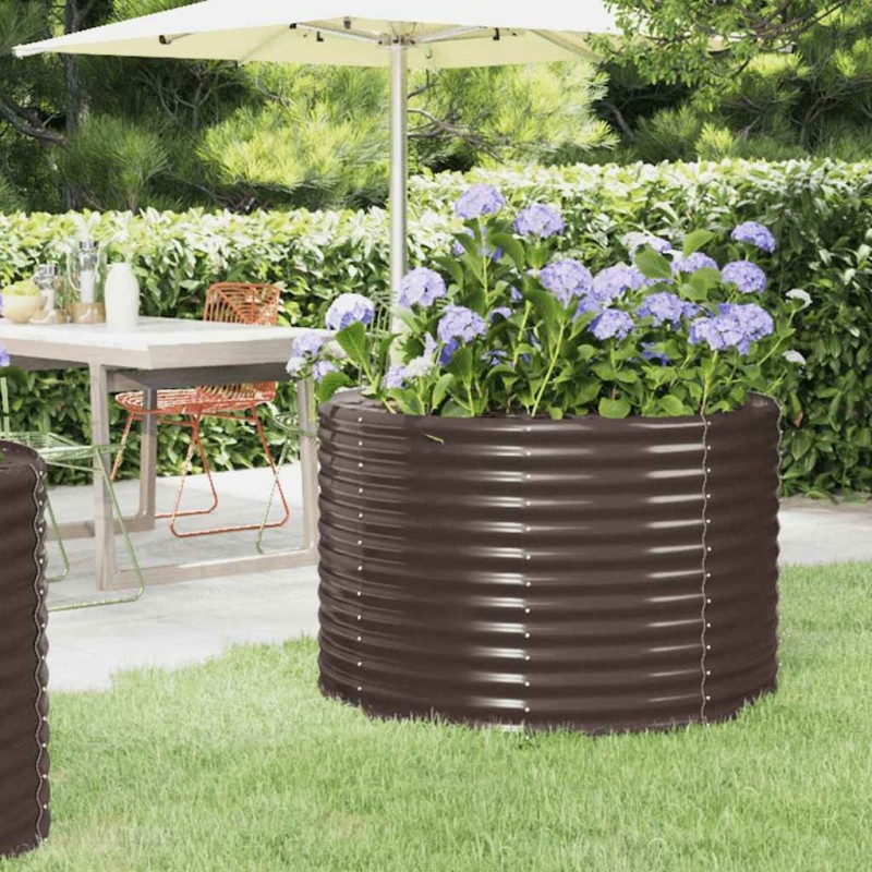 Lit surélevé de jardin Acier galvanisé marron 526071526071