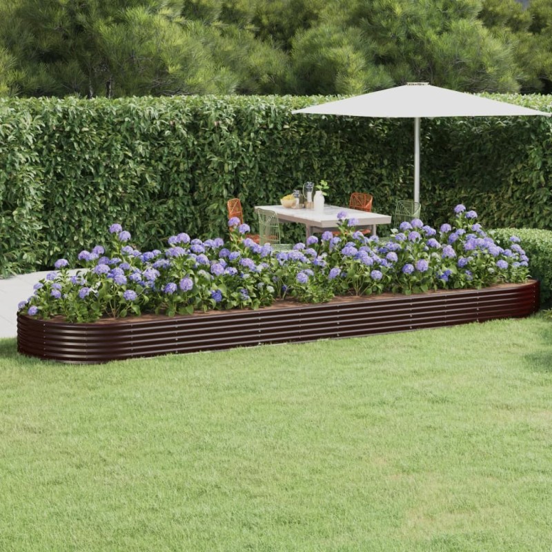 Lit surélevé de jardin Acier galvanisé marron 526073526073