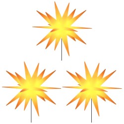 Lumières de Noël avec piquets 3 pcs LED pliable jaune 57 cm 526074526074