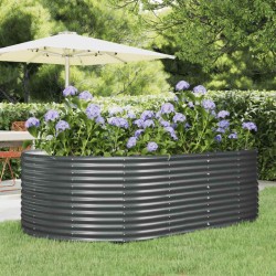 Jardinière surélevée Anthracite 212 x 140 x 68 cm Acier galvanisé 526077526077