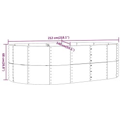 Jardinière surélevée Anthracite 212 x 140 x 68 cm Acier galvanisé 526077526077