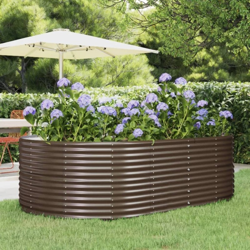 Lit surélevé de jardin Marron Acier galvanisé 526079526079