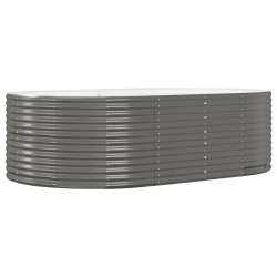 Lit surélevé de jardin Gris 212x140x68cm Acier galvanisé 526080526080
