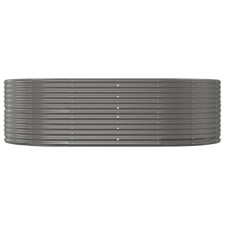 Lit surélevé de jardin Gris 212x140x68cm Acier galvanisé 526080526080