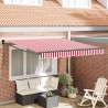 Auvent Rétractable Rouge et Blanc 300 x 250 cm 526082526082
