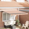 Auvent Rétractable Multicolore 300 x 250 cm Tissu et Aluminium 526088526088