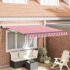 Auvent Rétractable Rouge et Blanc 300 x 250 cm 526094526094