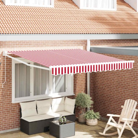 Auvent Rétractable Rouge et Blanc 300 x 250 cm 526095526095