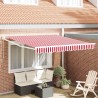 Auvent Rétractable Rouge et Blanc 300 x 250 cm 526095526095