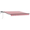 Auvent Rétractable Rouge et blanc 300 x 250 cm tissu 526098526098
