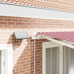 Auvent Rétractable Rouge et Blanc 300 x 250 cm Tissu et acier 526100526100