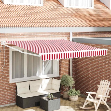 Auvent rétractable électrique Rouge 300 x 250 cm 526101526101