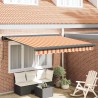 Auvent Rétractable Jaune et Orange 300 x 250 cm Tissu et Métal 526105526105