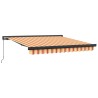Auvent Rétractable Jaune et Orange 300 x 250 cm Tissu et Métal 526105526105