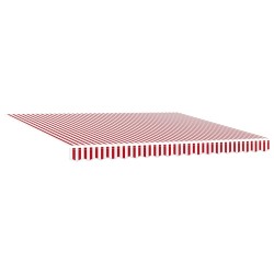 Auvent Rétractable Rouge et Blanc 400 × 300 cm 526109526109