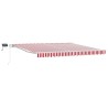 Auvent Rétractable avec Rouge et blanc 400 ×300 cm tissu 526112526112