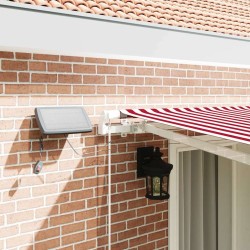 Auvent Rétractable avec Rouge et blanc 400 ×300 cm tissu 526112526112