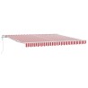 Auvent rétractable électrique Rouge et Blanc 400 × 300 cm 526113526113