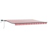 Auvent Rétractable Rouge et blanc 400 ×300 cm tissu 526123526123