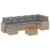 Salon de jardin avec coussins 8 pcs beige résine tressée 526133526133