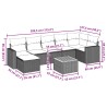 Salon de jardin avec coussins 8 pcs beige résine tressée 526133526133