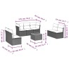 Salon de jardin 8 pcs avec coussins noir résine tressée 526144526144