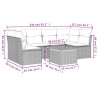 Salon de jardin avec coussins 7 pcs beige résine tressée 526145526145