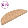 Tapis d'escalier 15 pièces 56 x 17 x 3 cm Doré Demi-rond 526146526146
