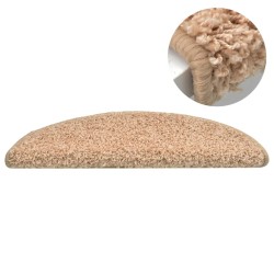 Tapis d'escalier 15 pièces 56 x 17 x 3 cm Doré Demi-rond 526146526146