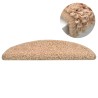 Tapis d'escalier 15 pièces 56 x 17 x 3 cm Doré Demi-rond 526146526146
