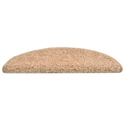Tapis d'escalier 15 pièces 56 x 17 x 3 cm Doré Demi-rond 526146526146