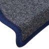 Tapis d'escalier 15 pièces 56 x 17 x 3 cm Gris foncé et bleu Demi-rond 526153526153