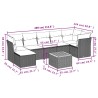 Salon de jardin 8 pcs avec coussins noir résine tressée 526156526156