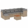Salon de jardin avec coussins 8 pcs beige résine tressée 526157526157