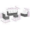 Salon de jardin avec coussins 8 pcs beige résine tressée 526166526166