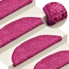 Tapis d'escalier 15 pièces 56 x 17 x 3 cm Rose Demi-rond 526169526169