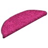Tapis d'escalier 15 pièces 56 x 17 x 3 cm Rose Demi-rond 526169526169