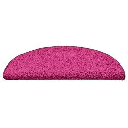 Tapis d'escalier 15 pièces 56 x 17 x 3 cm Rose Demi-rond 526169526169