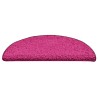 Tapis d'escalier 15 pièces 56 x 17 x 3 cm Rose Demi-rond 526169526169