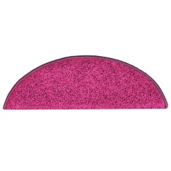 Tapis d'escalier 15 pièces 56 x 17 x 3 cm Rose Demi-rond 526169526169