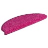 Tapis d'escalier 15 pièces 65 x 21 x 4 cm Rose Demi-rond Grand 526170526170