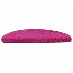 Tapis d'escalier 15 pièces 65 x 21 x 4 cm Rose Demi-rond Grand 526170526170